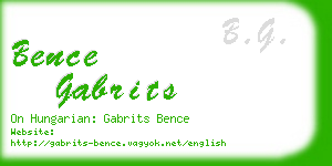 bence gabrits business card